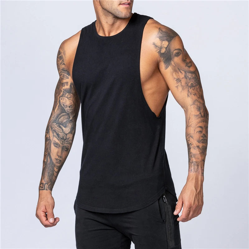 Men's Cotton Gym Tank Top - Bodybuilding Vest
