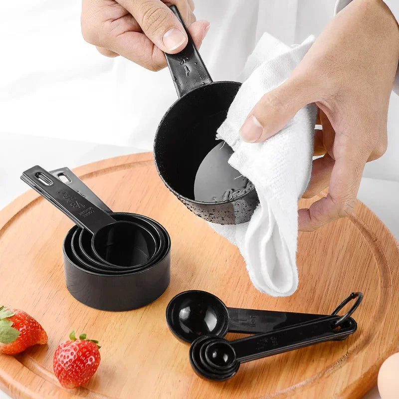 Lot de 5/10 ustensiles de mesure, cuillères à mesurer de cuisine, cuillère à café, pelle à sucre, cuillères de cuisine pour pâtisserie, farine, tasses à mesurer