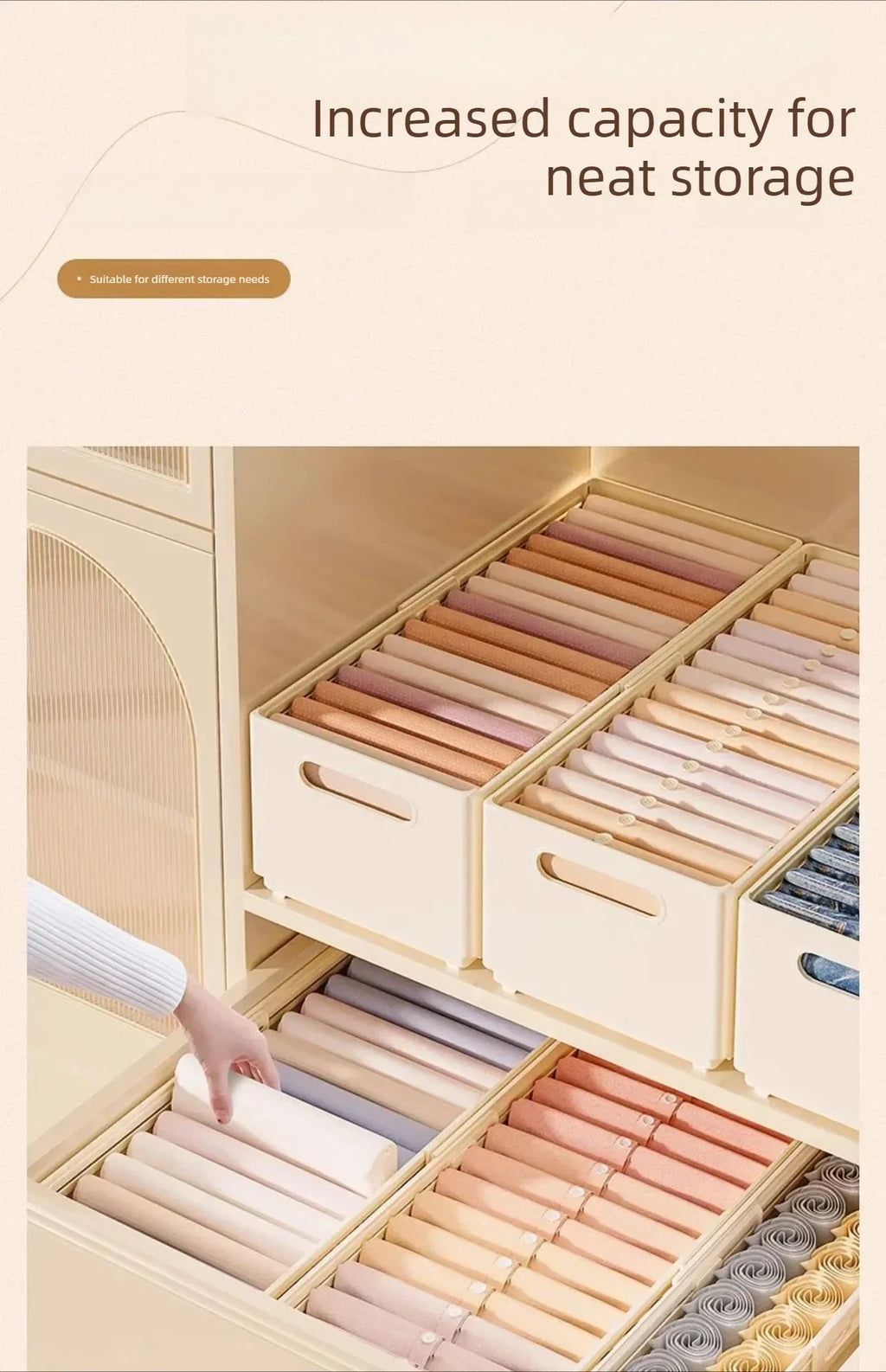 Large Clothing & Makeup Storage Organizer Bag
