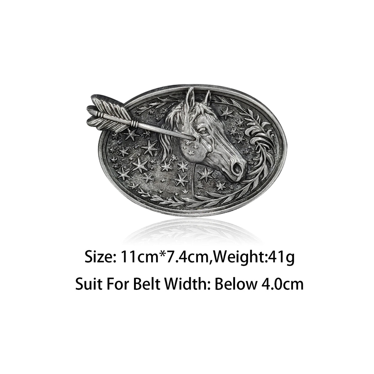 Bullzine zinc alloy retro Horse belt buckle Luxury Designer Western cowboy Cowgirl Jeans Buckle for width belt Men Women