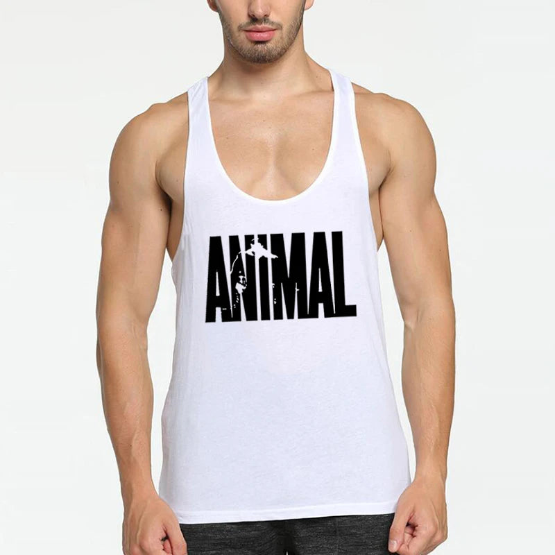 Men's Animal Print Bodybuilding Tank Top