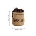 Sac de rangement en toile de jute pour cuisine : ail, oignons, pommes de terre, légumes, pain, sac à cordon, organisateur en tissu de jute pour pommes de terre