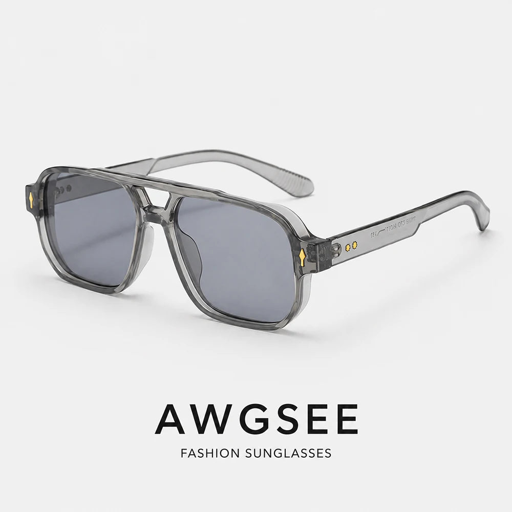 Square Aviator Sunglasses for Women Men Vintage Classic Trendy Shades UV400 Protection Driving & Outdoor