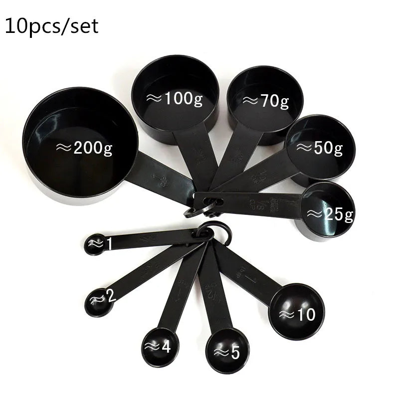 Lot de 5/10 ustensiles de mesure, cuillères à mesurer de cuisine, cuillère à café, pelle à sucre, cuillères de cuisine pour pâtisserie, farine, tasses à mesurer
