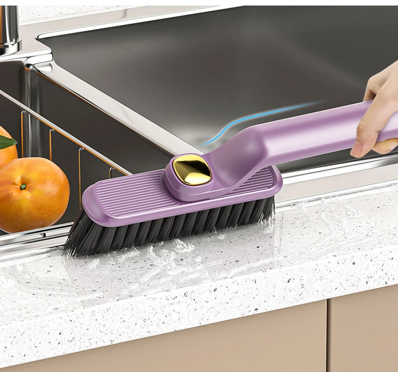 Rotatable V-Shape Crevice Cleaning Brush Handheld Tile Floor