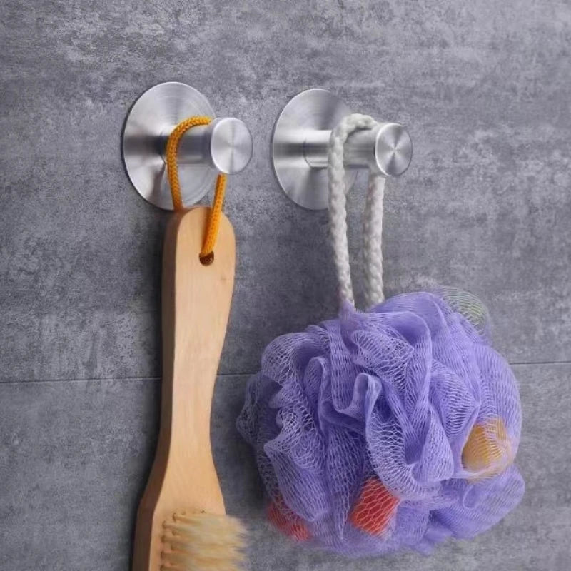 1 crochet robuste en acier inoxydable, crochet autocollant pour cuisine, salle de bain, porte murale, porte-clés, support pour vêtements et serviettes