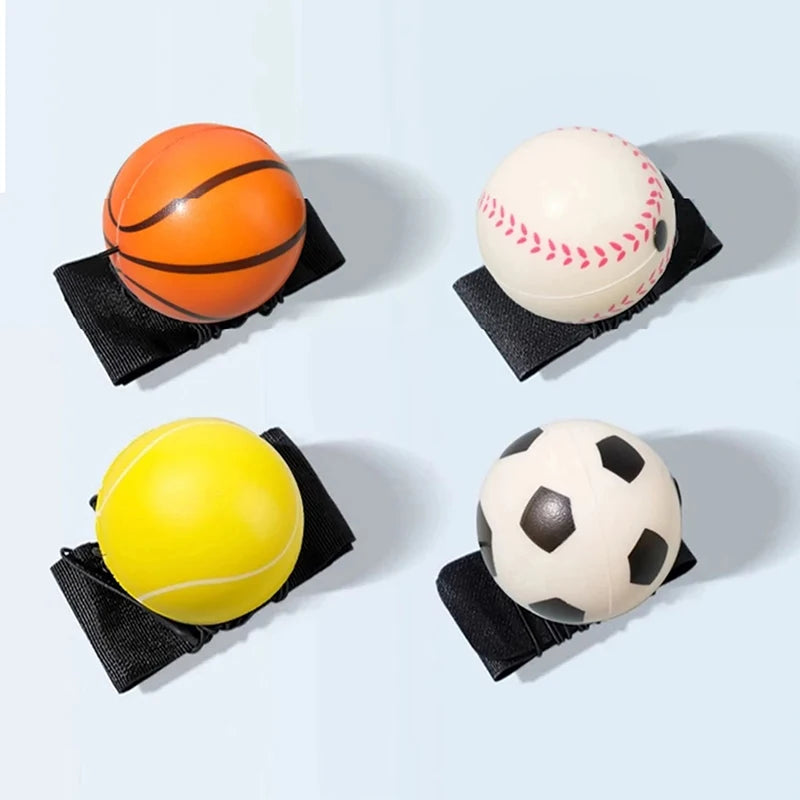 Balle rebondissante en caoutchouc pour jeux, exercices, sport et renforcement musculaire pour enfants, idéale pour l'extérieur