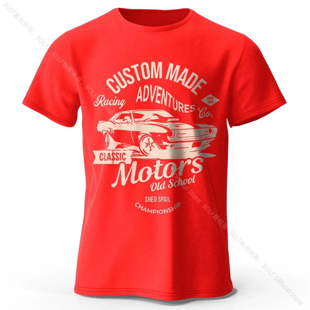 Men's Vintage Motors Graphic T-Shirt - 100% Cotton