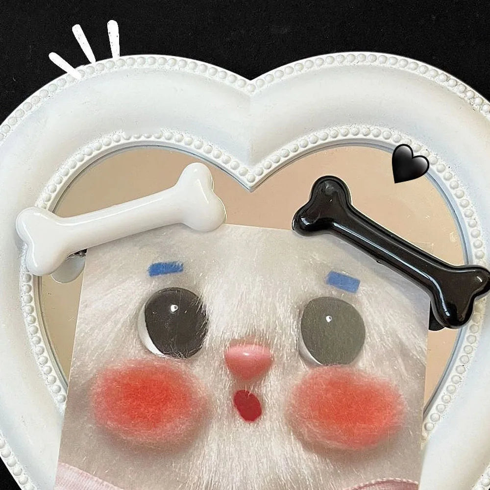 White Bone Hair Clip Cute Cartoon Bobby Pin Y2K Fashion Hair Volume Clip Small Hairpins Barrettes Creative Hair Accessories 2026