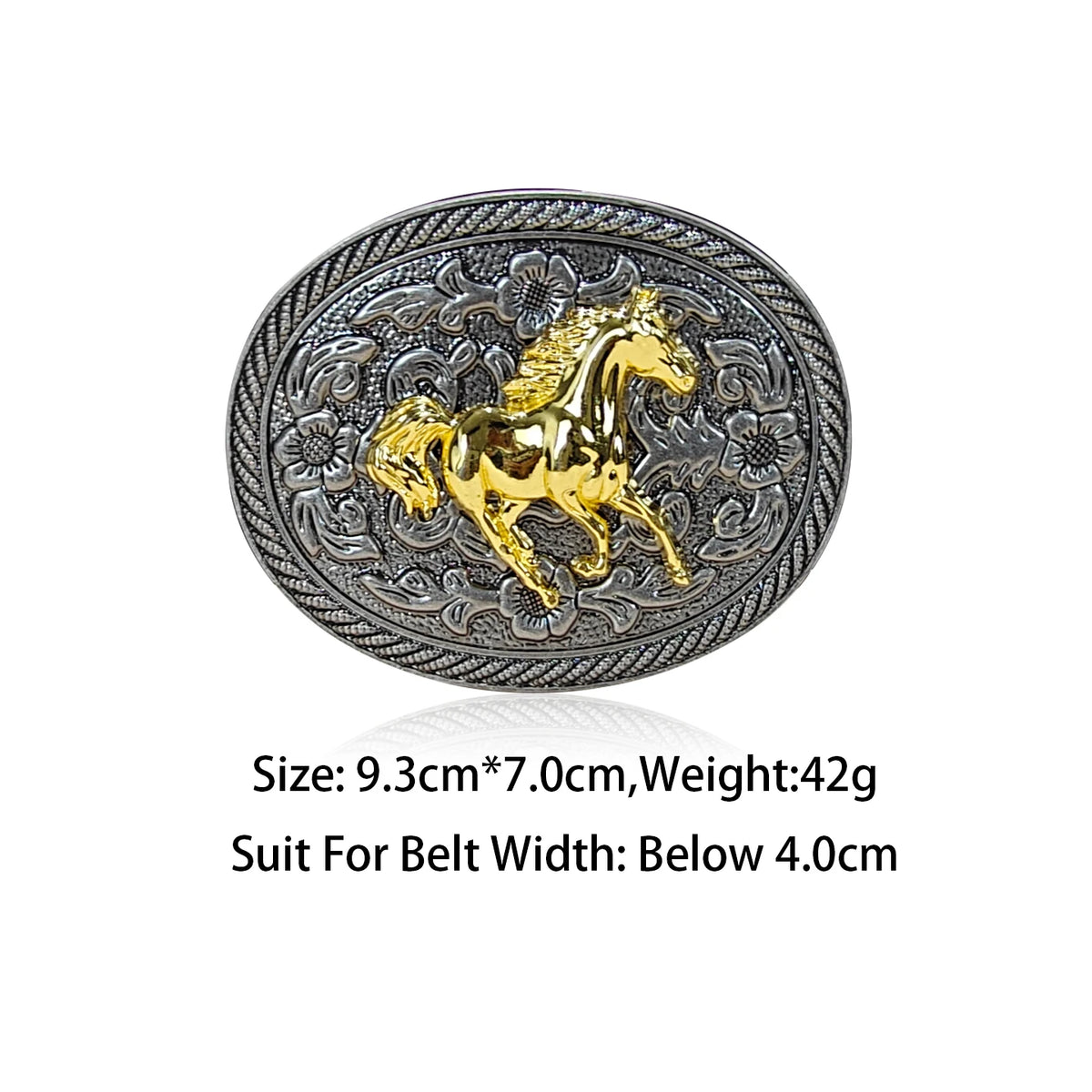 Bullzine zinc alloy retro Horse belt buckle Luxury Designer Western cowboy Cowgirl Jeans Buckle for width belt Men Women