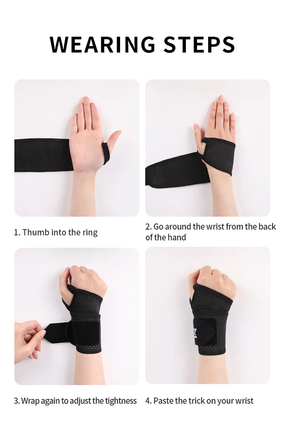 Breathable Wrist Support Brace for Gym/Work