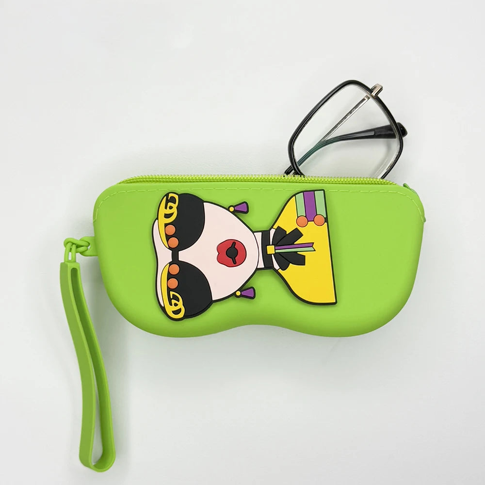 Reading Glasses Case Portable Eyewear Pouch Sunglasses Holder Decorative Silicone Eyeglasses Bag For Daily Outdoor Travel