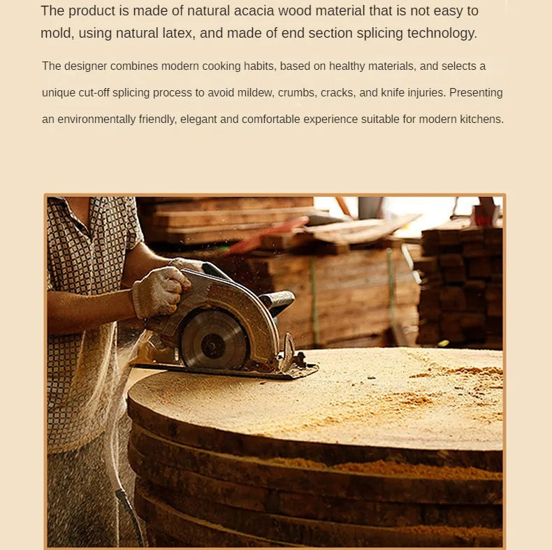 Double-Sided Acacia Wood Cutting Board