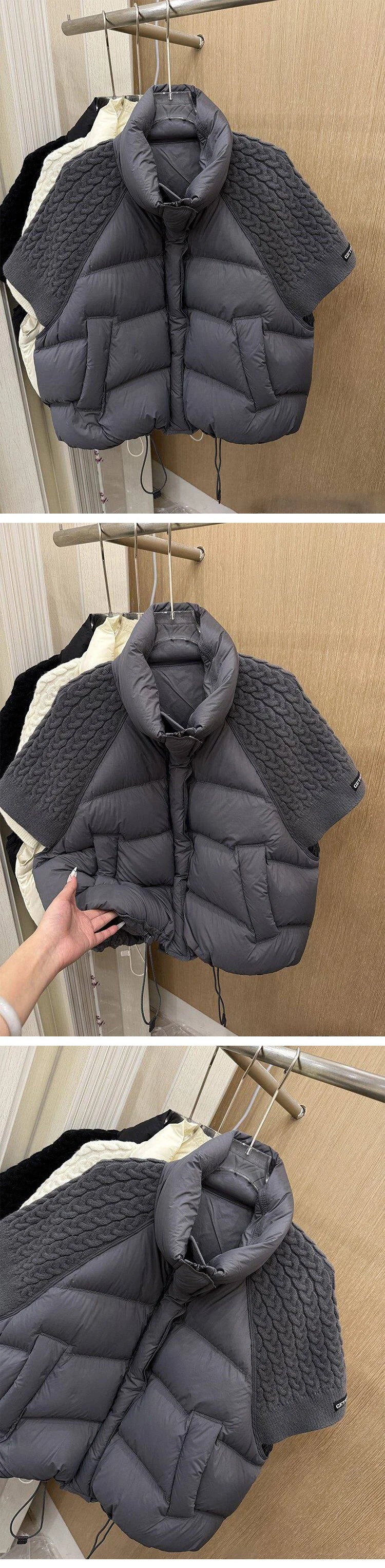 Janveny Women's White Duck Down Puffer Vest