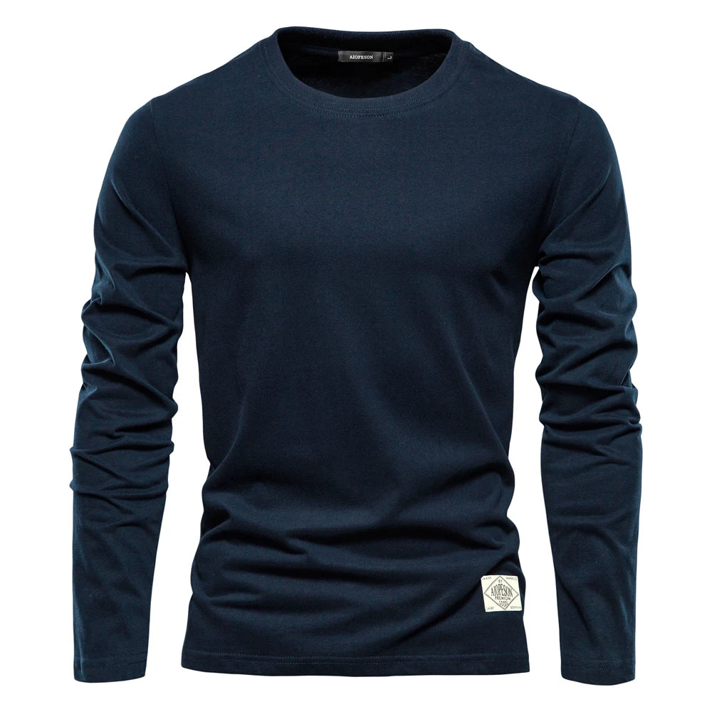 Men's 100% Cotton Long-Sleeve T-Shirt