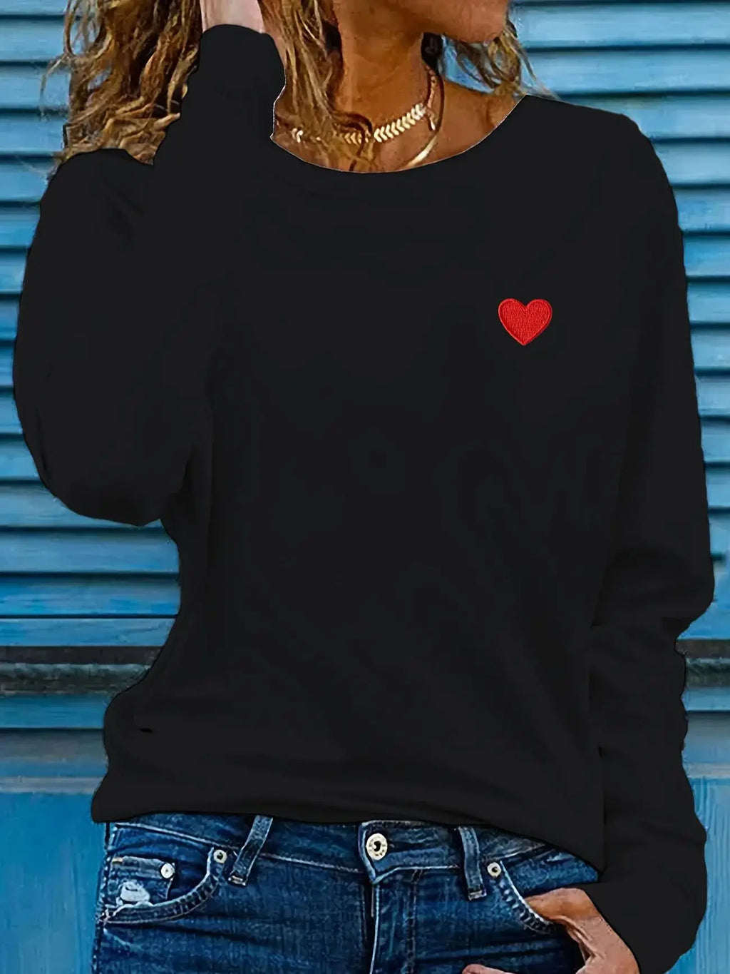 Women's Cotton Long-Sleeve Print T-Shirt