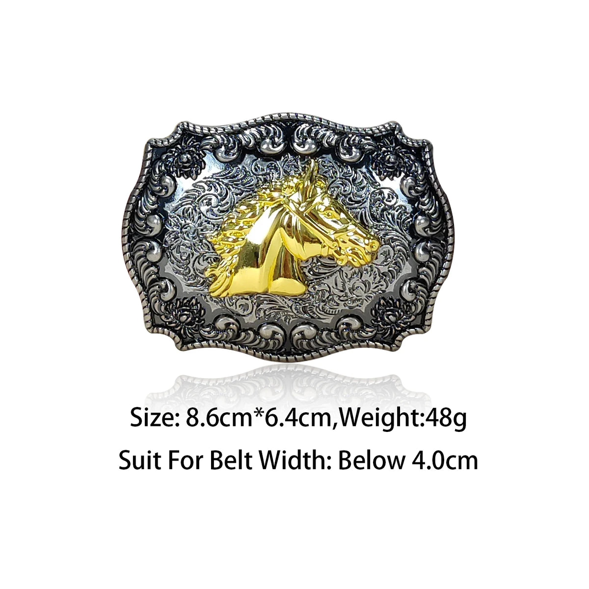 Bullzine zinc alloy retro Horse belt buckle Luxury Designer Western cowboy Cowgirl Jeans Buckle for width belt Men Women