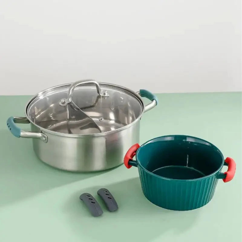 Lot de 2/8 maniques en silicone pour poêle, couvre-poignées isolants thermiques, clips d'oreilles de casserole, antidérapants, accessoires de cuisine pour cuiseur vapeur et faitout