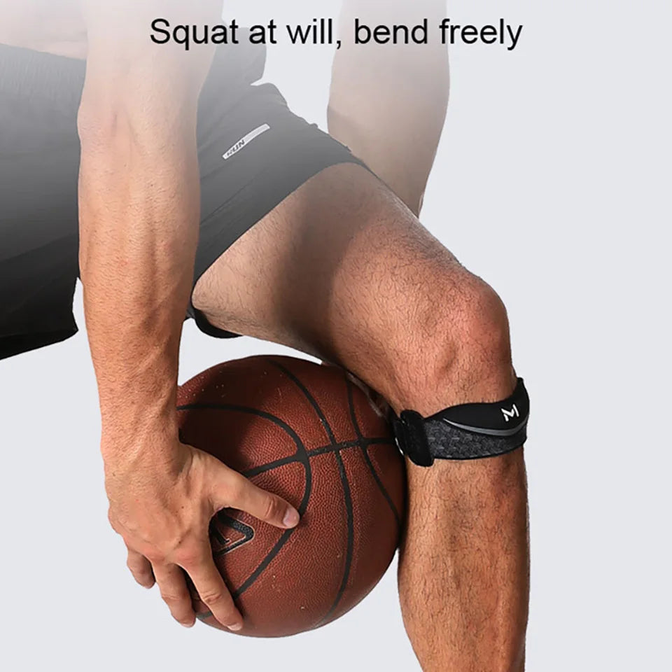 GTUBIKE 1PCS Stabilisateur de rotule réglable pour le soulagement des douleurs au genou, soutien pour tendinite et arthrite, sangle de sport pour la course et le saut