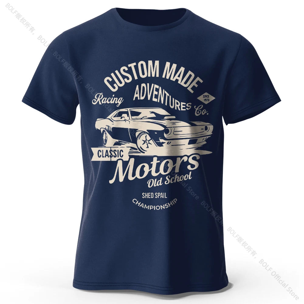 Men's Vintage Motors Graphic T-Shirt - 100% Cotton