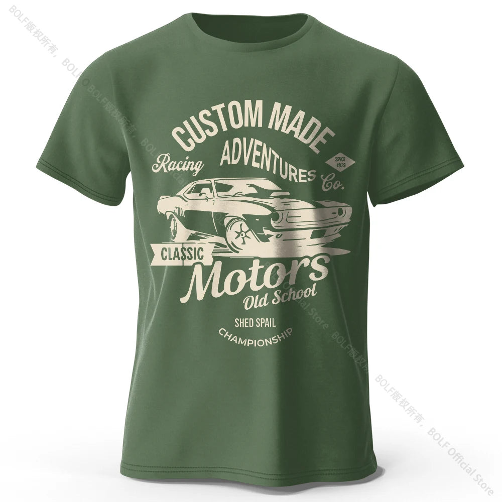 Men's Vintage Motors Graphic T-Shirt - 100% Cotton