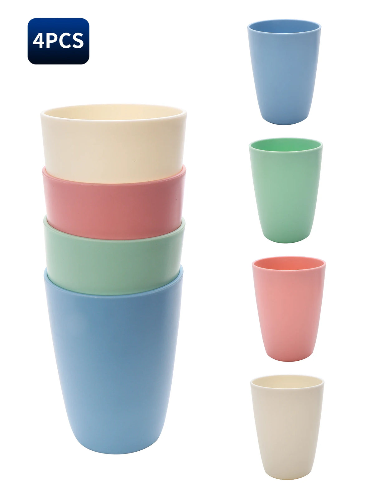 Colorful Plastic Cups, Reusable, PP Material