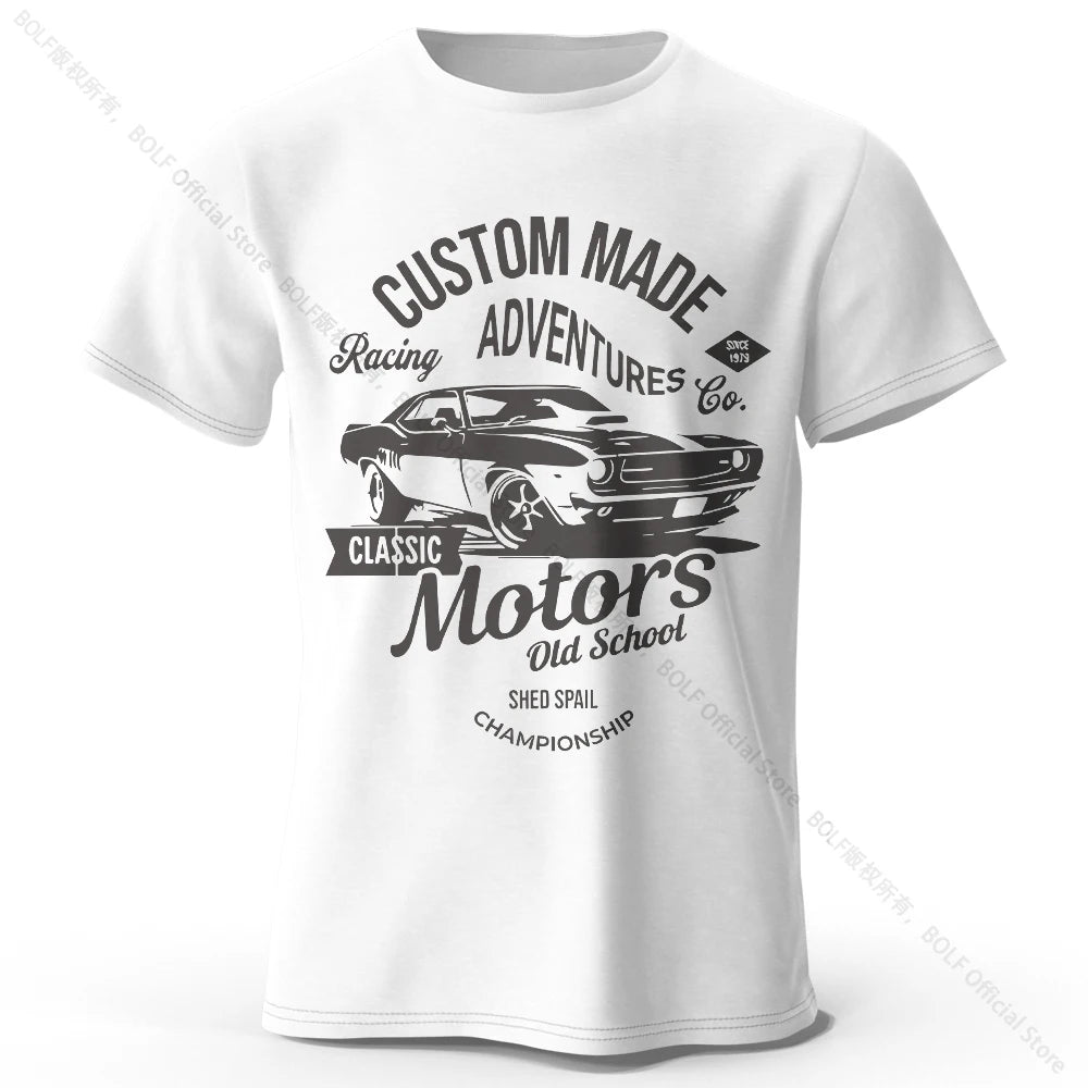 Men's Vintage Motors Graphic T-Shirt - 100% Cotton