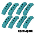 Lot de 2/8 maniques en silicone pour poêle, couvre-poignées isolants thermiques, clips d'oreilles de casserole, antidérapants, accessoires de cuisine pour cuiseur vapeur et faitout