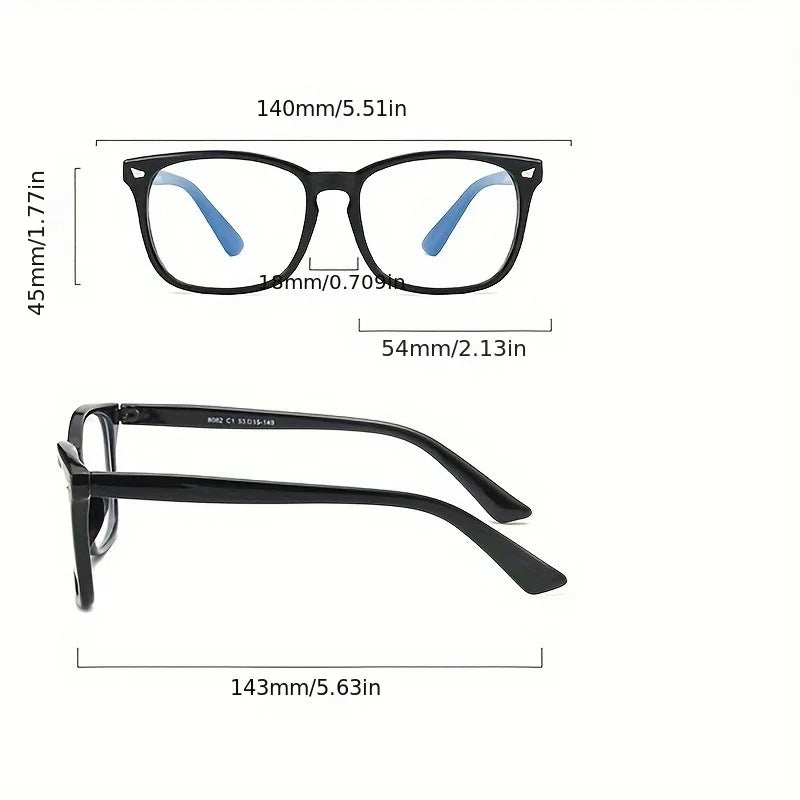 1/2/3pcs Vintage Square Anti Radiation Glasses for Women Rivet Frame, Anti-Blue Light Computer Glasses