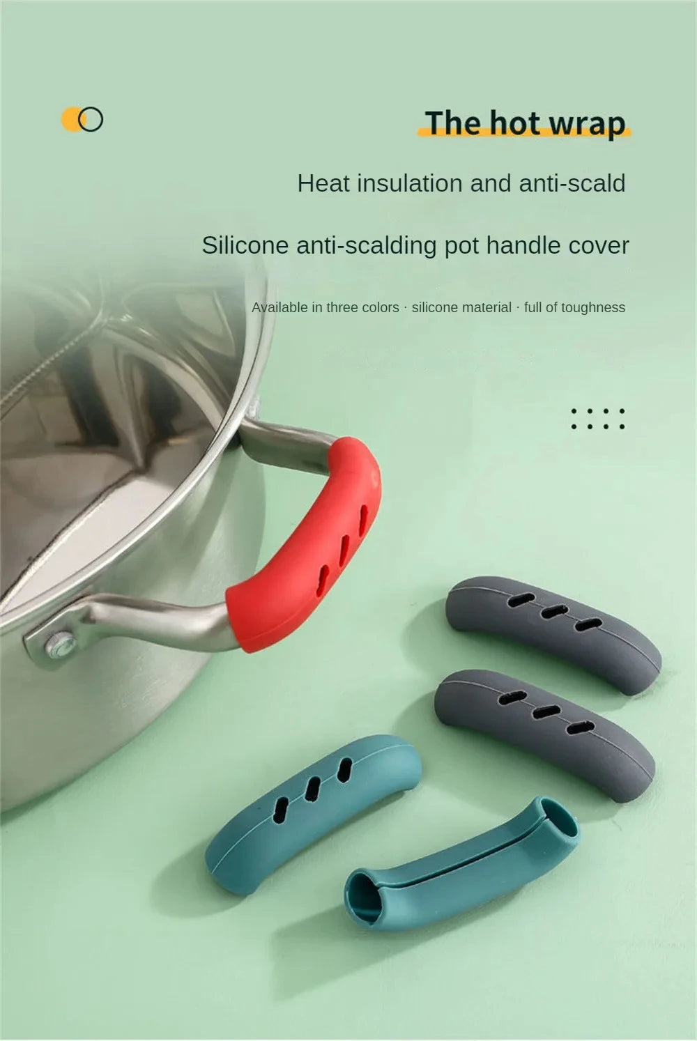 Lot de 2/8 maniques en silicone pour poêle, couvre-poignées isolants thermiques, clips d'oreilles de casserole, antidérapants, accessoires de cuisine pour cuiseur vapeur et faitout