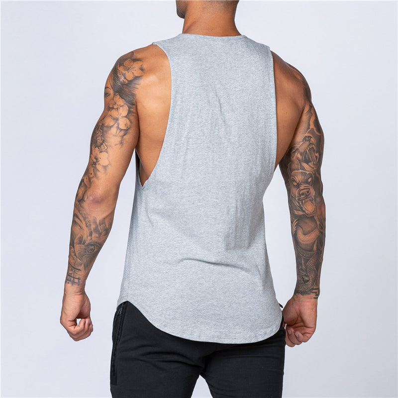Men's Cotton Gym Tank Top - Bodybuilding Vest