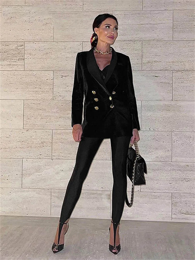 Women's Black High-Waisted Skinny Y2K Pants