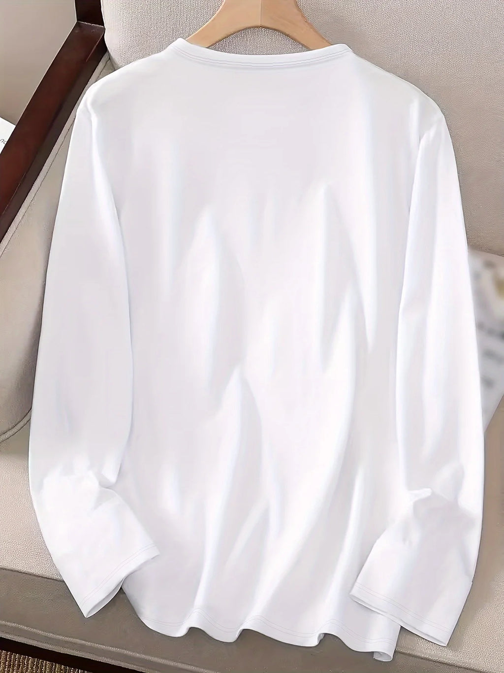Women's Cotton Long-Sleeve Print T-Shirt