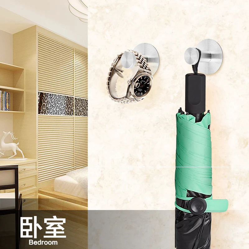 1 crochet robuste en acier inoxydable, crochet autocollant pour cuisine, salle de bain, porte murale, porte-clés, support pour vêtements et serviettes