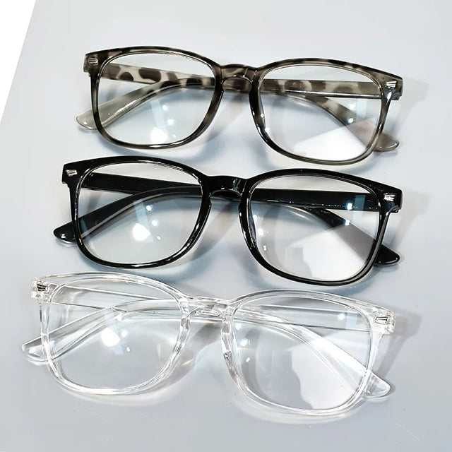 1/2/3pcs Vintage Square Anti Radiation Glasses for Women Rivet Frame, Anti-Blue Light Computer Glasses