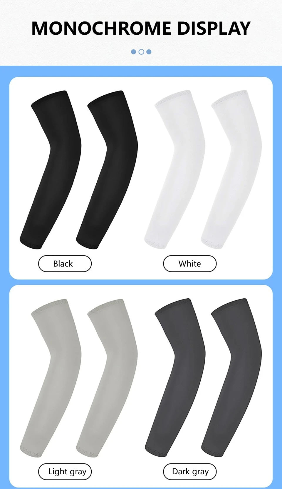 GTUBIKE 1 paire de manchettes de sport rafraîchissantes pour basketball, cyclisme, protection contre les moustiques et les UV pour le sport en extérieur