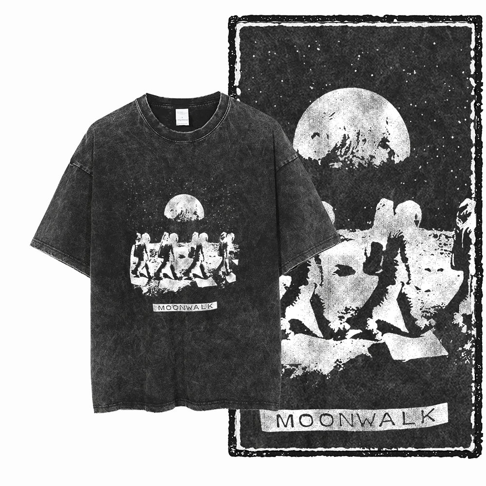 Astronaut Space Print Cotton Graphic T-Shirt