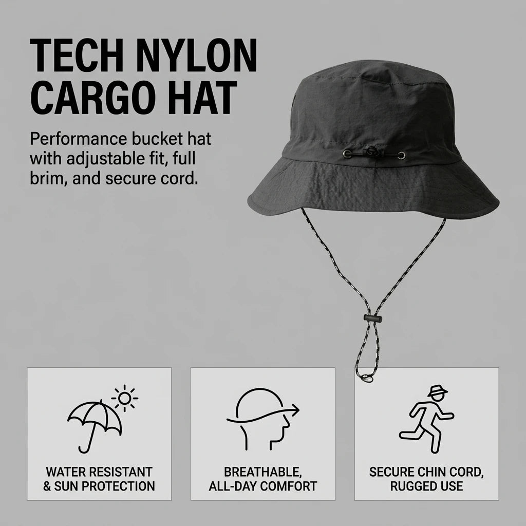 Fisherman Hat Foldable Quick Dry UV Protect Windproof Strap One Size Black, Gray, Khaki for Outdoor Travel Beach Men Women