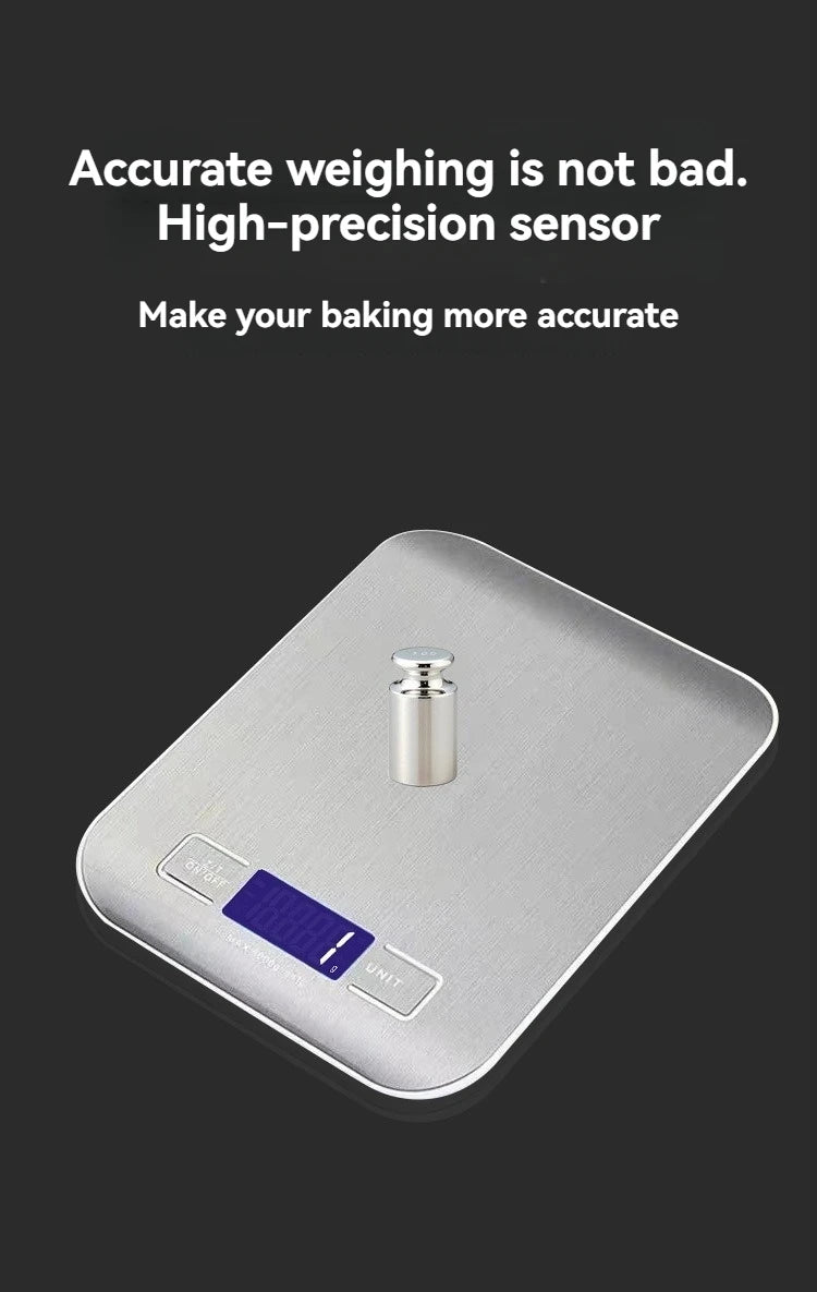 Digital Kitchen Scale with LED Display, 10kg/1g