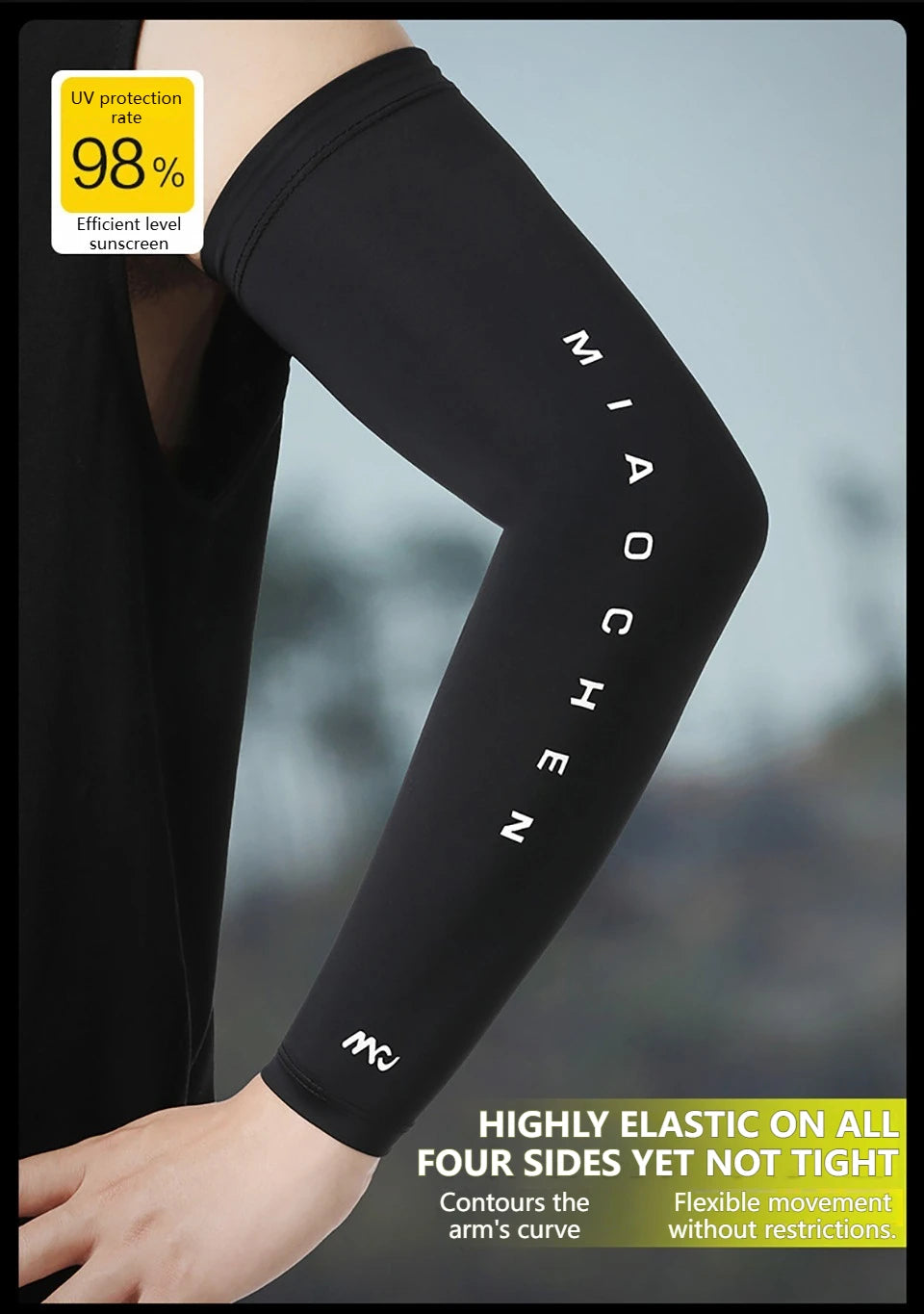 Summer Ice Silk Cycling Arm Sleeves - UV Protection