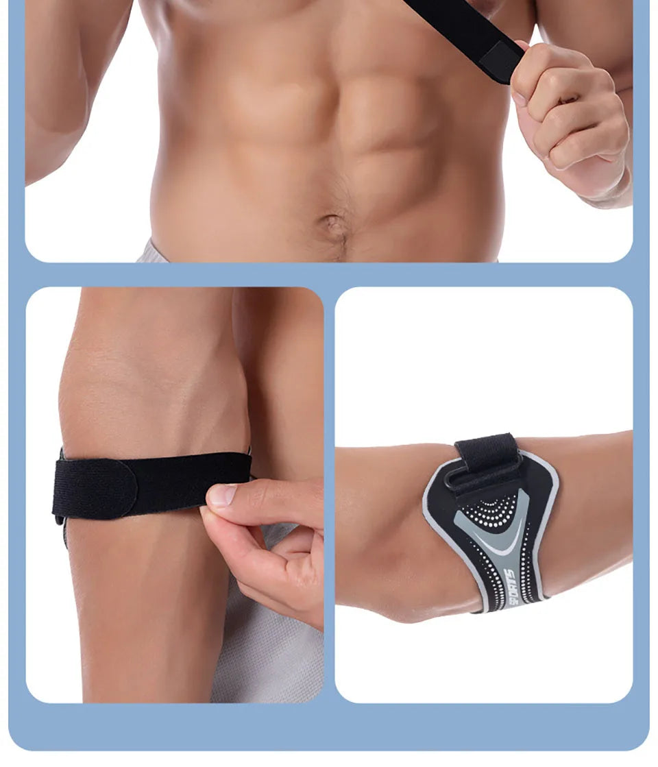 GTUBIKE 1PCS Manchon de compression pour coude, coudière de sport pour tendinite, protection pour tennis elbow, soulagement des douleurs articulaires et golf