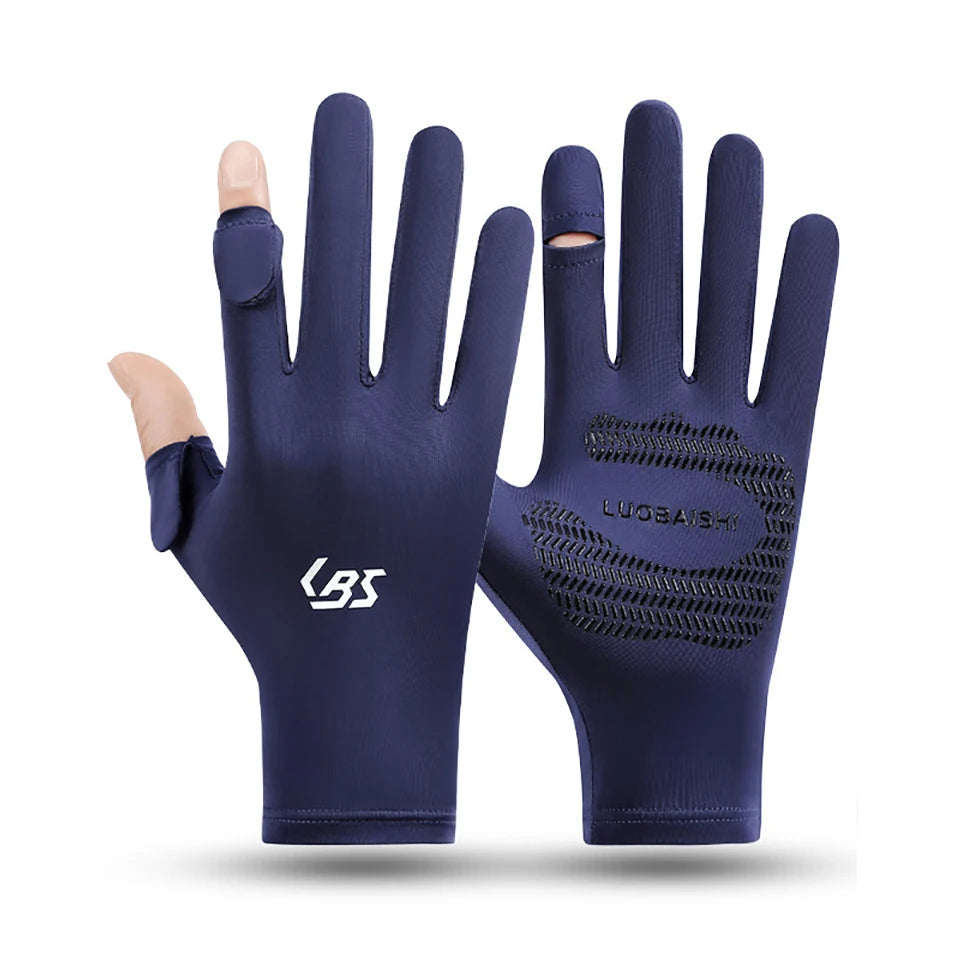 Gants de sport GTUBIKE en soie glacée d'été, gants antidérapants, respirants et légers pour le cyclisme, la pêche, la randonnée et la conduite en plein air