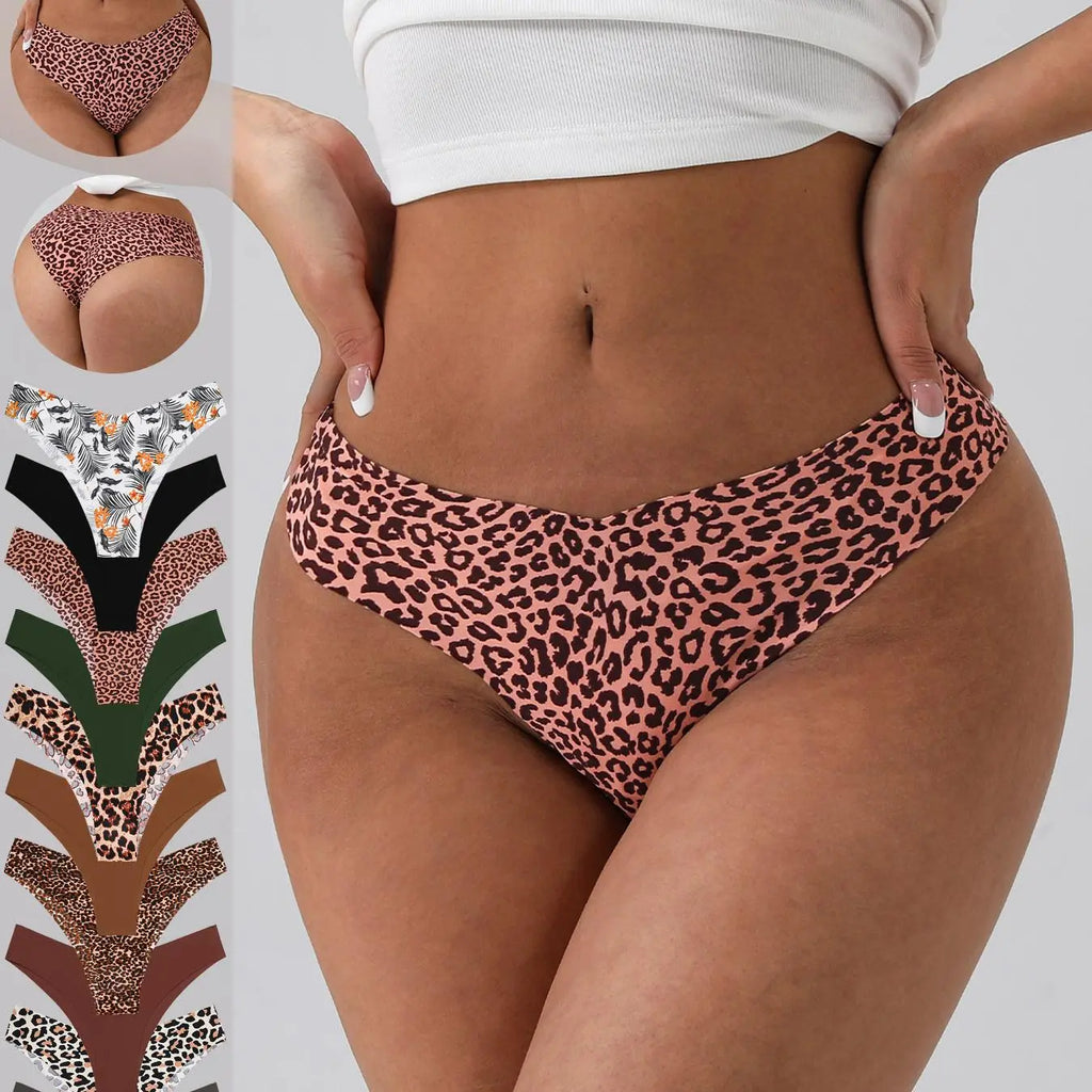 Stylish Women's Floral Heart Leopard Print Everyday Underwear Set - Comfortable Casual Fitted Lingerie in 3 to 12 Piece Packs for All Seasons
