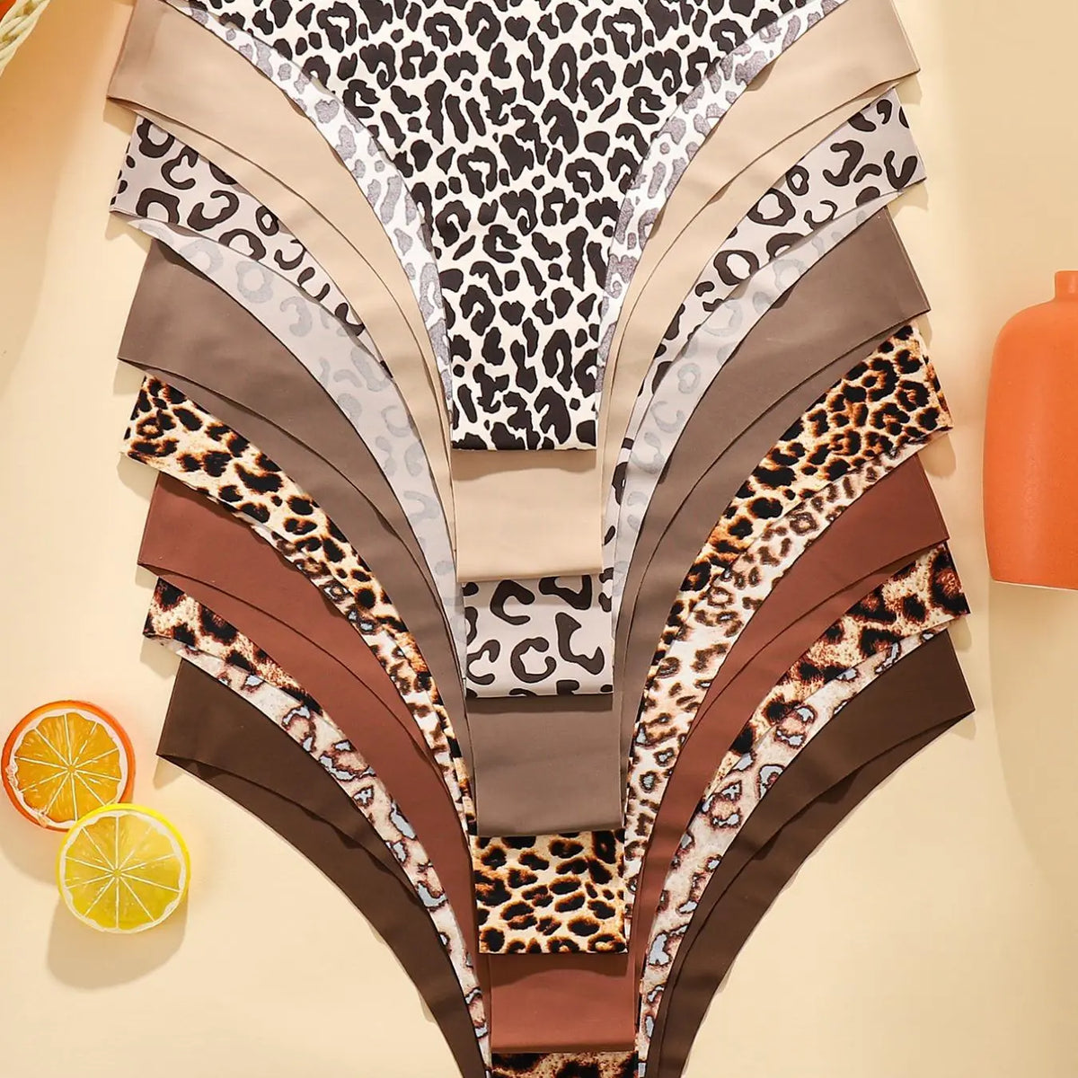 Stylish Women's Floral Heart Leopard Print Everyday Underwear Set - Comfortable Casual Fitted Lingerie in 3 to 12 Piece Packs for All Seasons
