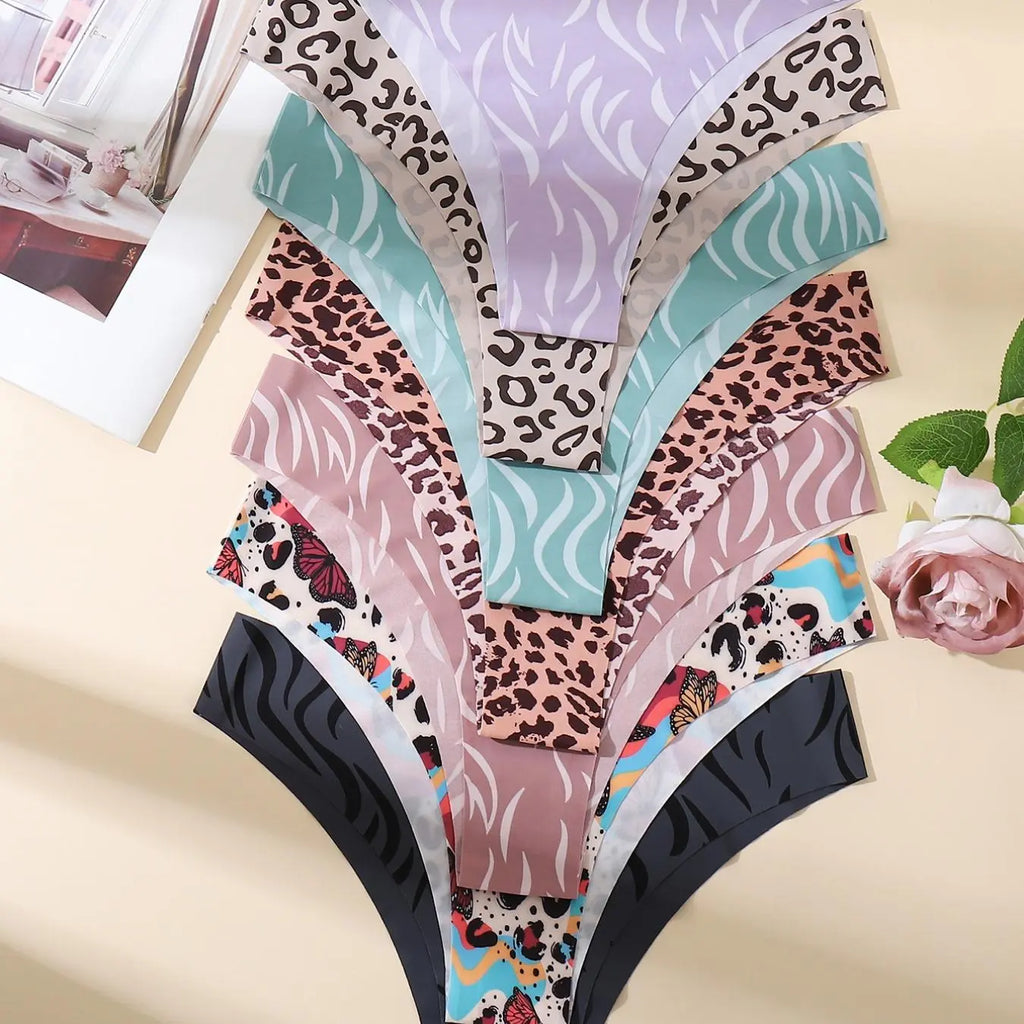 Stylish Women's Floral Heart Leopard Print Everyday Underwear Set - Comfortable Casual Fitted Lingerie in 3 to 12 Piece Packs for All Seasons