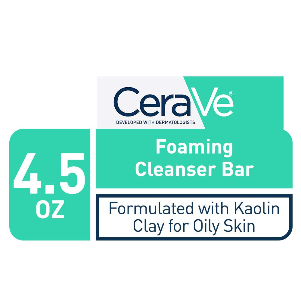 Foaming Cleanser Bar for Oily Skin, 4.5 oz Face and Body Wash