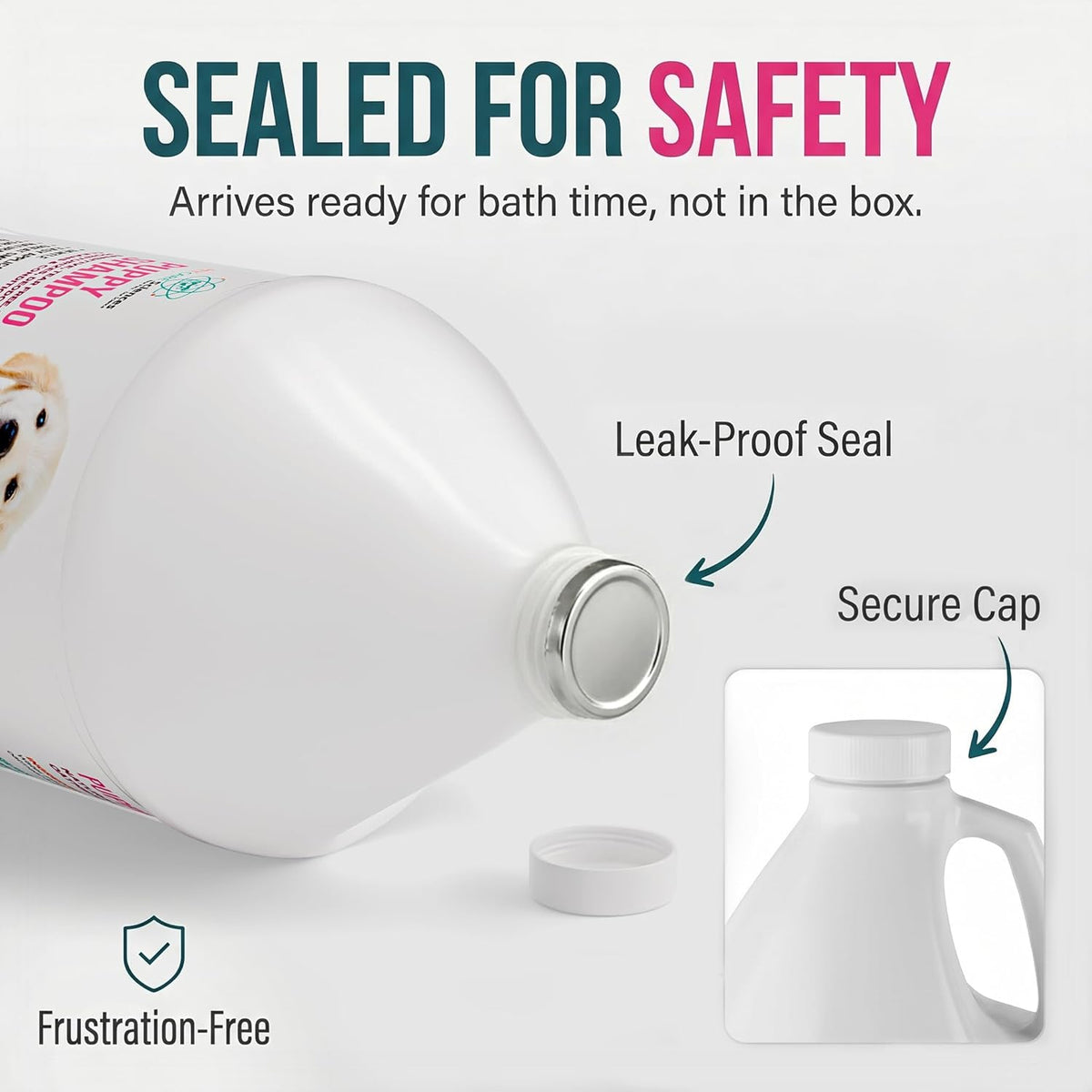 1 Gallon Hypoallergenic Tearless Puppy Shampoo and Conditioner - Itchy Skin Relief with Coconut Oil and Oatmeal - Made in the USA