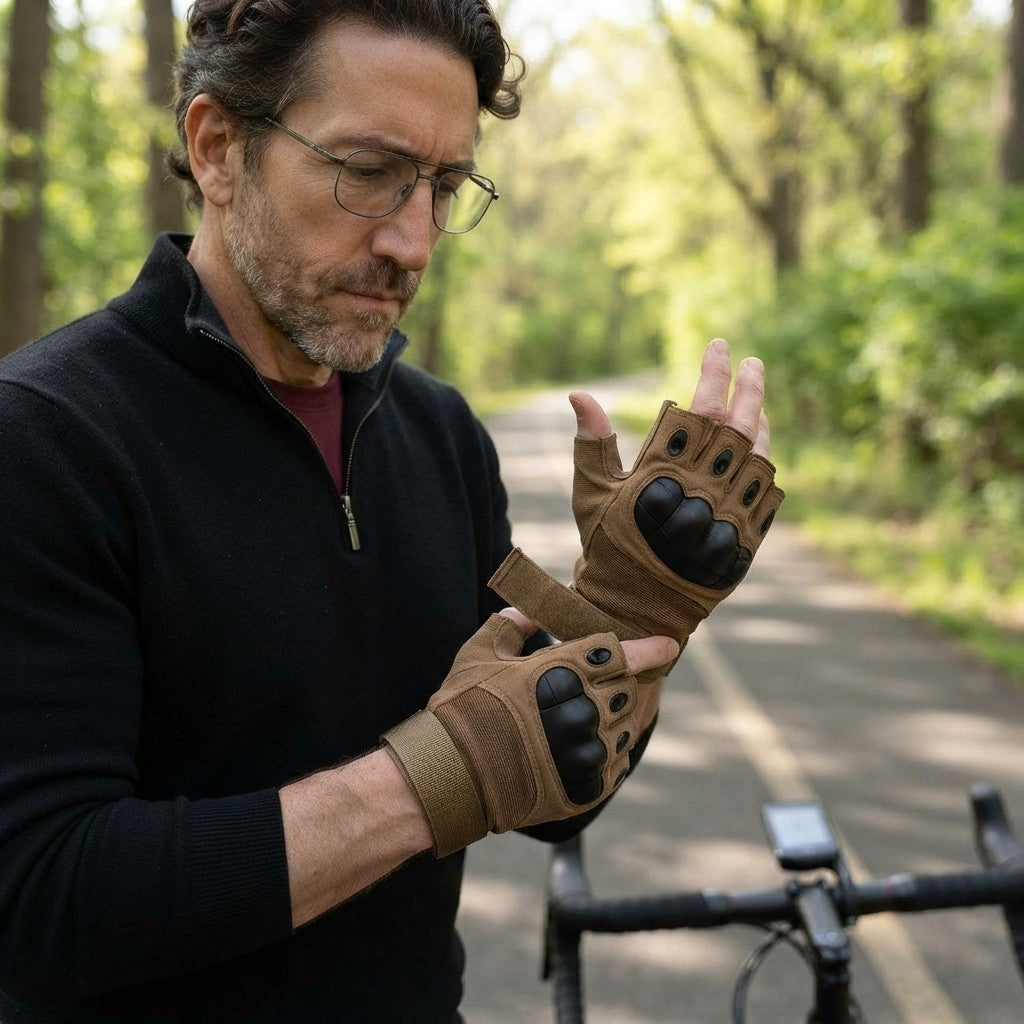 Tactical Fingerless Riding Gloves