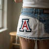 Reworked Denim Mini Skirt