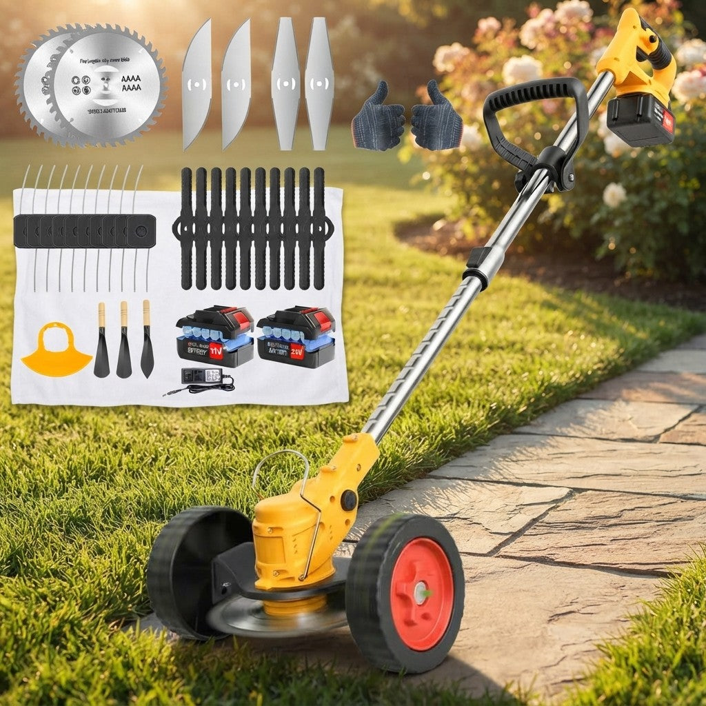 Cordless Electric Lawn Mower Grass Trimmer